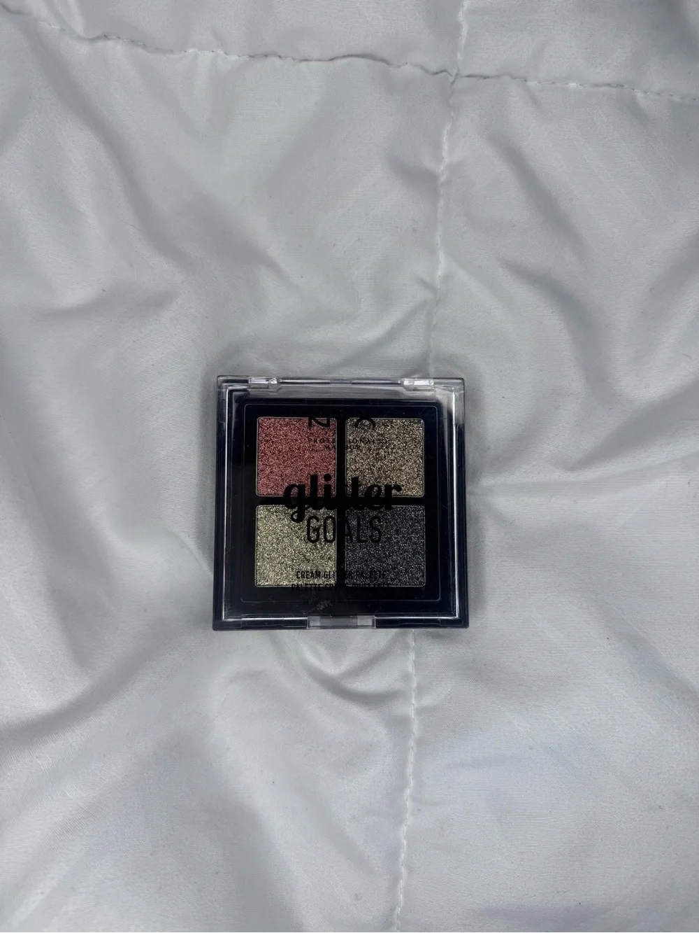 Glitter Eyes Quad Palette - Rose Gold, Champagne, Olive, Charcoal